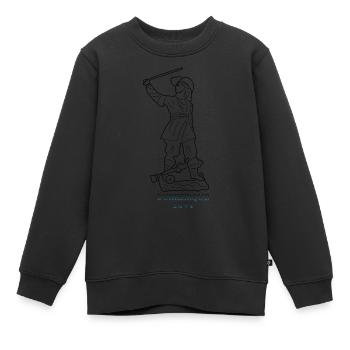 Jean Bart Noir - Sweat Premium enfant bio - noir - Devant - AI Model Kid Female (0cm)