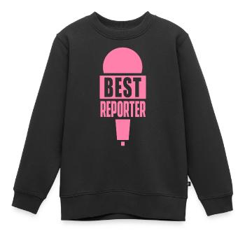 Reporter Korrespondent Journalist Medien Beruf - Kinder Premium Organic Sweatshirt - Schwarz - Vorne - AI Model Kid Female (0cm)