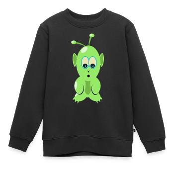 T-shirt martien, pour alien et OVNI fan - Sweat Premium enfant bio - noir - Devant - AI Model Kid Female (0cm)
