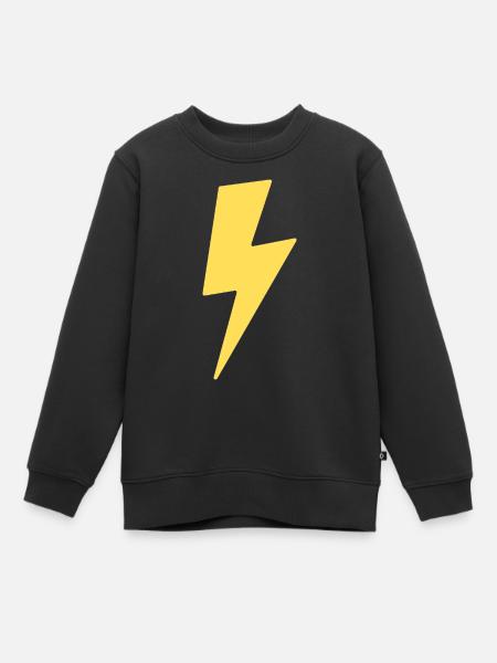 Éclair - Sweat Premium enfant bio - noir