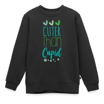 Cuter than cupid - Sweat Premium enfant bio - noir - Devant - AI Model Kid Female (0cm)