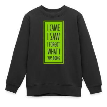 I came saw forget - Kinder Premium Organic Sweatshirt - Schwarz - Vorne - AI Model Kid Female (0cm)