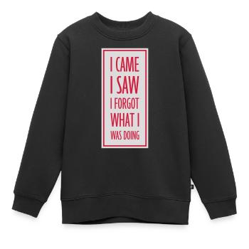 I came saw forget - Kinder Premium Organic Sweatshirt - Schwarz - Vorne - AI Model Kid Female (0cm)