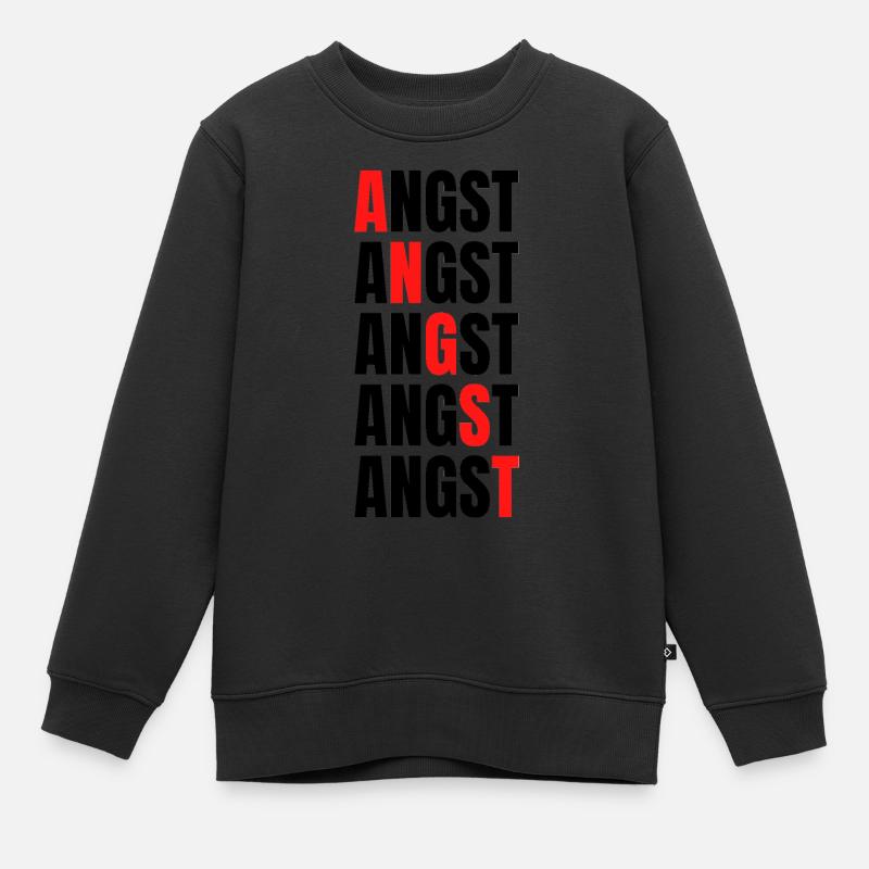 Peur - Sweat Premium enfant bio - noir