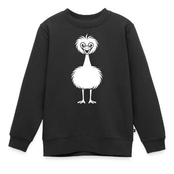 Strauß - Kinder Premium Organic Sweatshirt - Schwarz - Vorne - AI Model Kid Female (0cm)