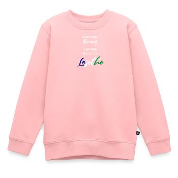 Je n’ai pas besoin de thérapie Lesotho idée cadeau drôle - Sweat Premium enfant bio - rose - Devant - AI Model Kid Female (0cm)