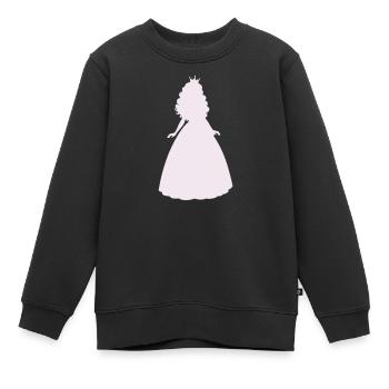 Silhouette de princesse lilas - Sweat Premium enfant bio - noir - Devant - AI Model Kid Female (0cm)