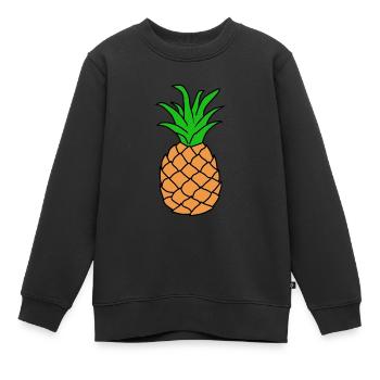 Ananas Zeichnung - Kinder Premium Organic Sweatshirt - Schwarz - Vorne - AI Model Kid Female (0cm)