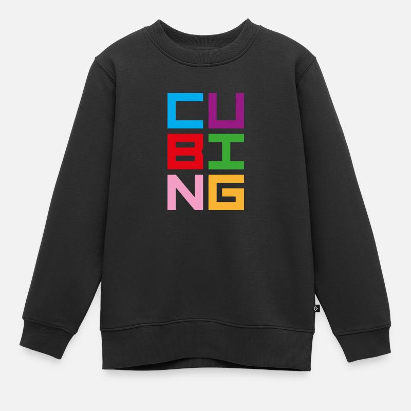 CUBING - Sweat Premium enfant bio - noir