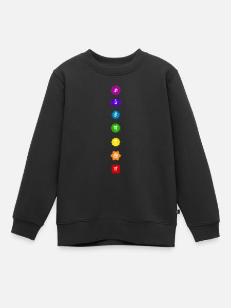 Chakras - lueur - Sweat Premium enfant bio - noir