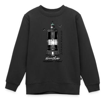 NORRSKÄR LIGHTHOUSE Textiles marins et cadeaux - Sweat Premium enfant bio - noir - Devant - AI Model Kid Female (0cm)