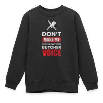 Schlachter Fleischerei Wurst - Kinder Premium Organic Sweatshirt - Schwarz - Vorne - AI Model Kid Female (0cm)