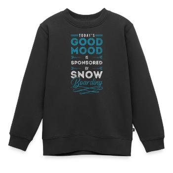 Snowboard Vacances Hobby - Sweat Premium enfant bio - noir - Devant - AI Model Kid Female (0cm)