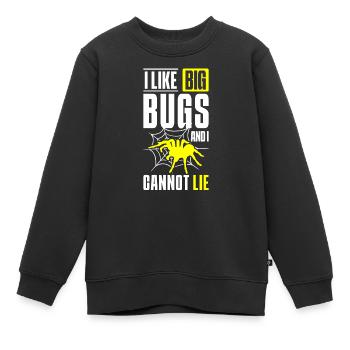 Spinnennetz Natur Arachniden Acht Augen - Kinder Premium Organic Sweatshirt - Schwarz - Vorne - AI Model Kid Female (0cm)