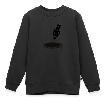 Trampolin Springen Trampolinturnen Geschenk - Kinder Premium Organic Sweatshirt - Schwarz - Vorne - AI Model Kid Female (0cm)
