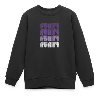 Funky Vintage - Sweat Premium enfant bio - noir - Devant - AI Model Kid Female (0cm)