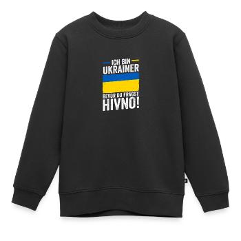 Ukrainer Ukraine - Kinder Premium Organic Sweatshirt - Schwarz - Vorne - AI Model Kid Female (0cm)
