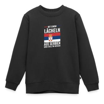 Serbe Serbe Serbie - Sweat Premium enfant bio - noir - Devant - AI Model Kid Female (0cm)