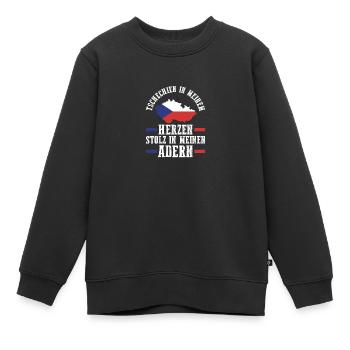 Tchèques République tchèque - Sweat Premium enfant bio - noir - Devant - AI Model Kid Female (0cm)