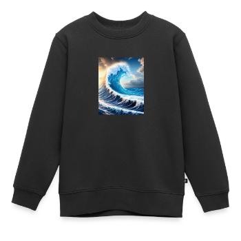 The perfect wave - Kinder Premium Organic Sweatshirt - Schwarz - Vorne - AI Model Kid Female (0cm)