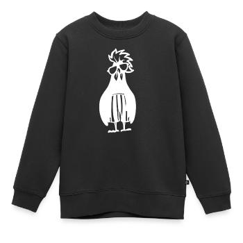 Poule cool en maillot de bains - Sweat Premium enfant bio - noir - Devant - AI Model Kid Female (0cm)