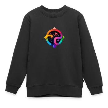 LGBTQAI+ Konturen-Vielfalt - Kinder Premium Organic Sweatshirt - Schwarz - Vorne - AI Model Kid Female (0cm)