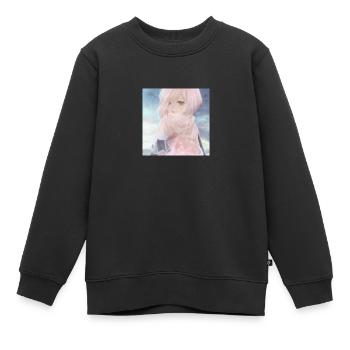 anime - Kids Premium Organic Sweatshirt - black - Front - AI Model Kid Female (0cm)