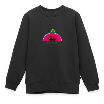 Mister Melon - Kinder Premium Organic Sweatshirt - Schwarz - Vorne - AI Model Kid Female (0cm)