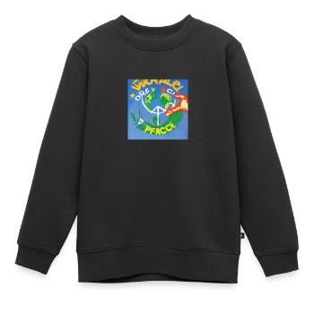 Paix mondiale - Sweat Premium enfant bio - noir - Devant - AI Model Kid Female (0cm)