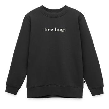Câlins gratuits Idée cadeau câlin Amour - Sweat Premium enfant bio - noir - Devant - AI Model Kid Female (0cm)