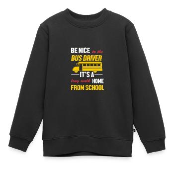 Schulbusfahrer Schulbus - Kinder Premium Organic Sweatshirt - Schwarz - Vorne - AI Model Kid Female (0cm)