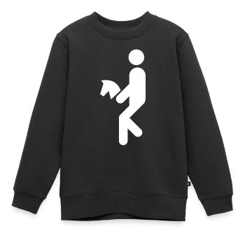 Cheval de loisir, Hobby Horsing, Cavalier, Cheval de loisir - Sweat Premium enfant bio - noir - Devant - AI Model Kid Female (0cm)