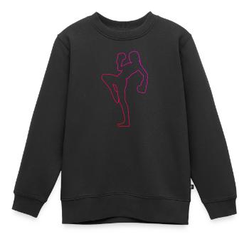 Kickboxer Kickboxing Women Men's Kickboxing - Kids Premium Organic Sweatshirt - black - Front - AI Model Kid Female (0cm)