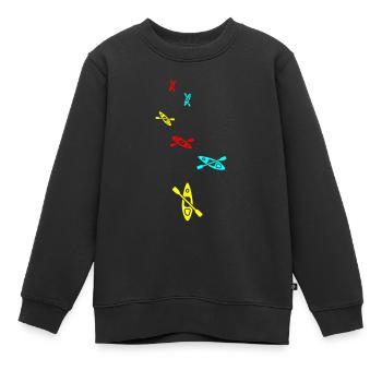 Kanu icon - Kinder Premium Organic Sweatshirt - Schwarz - Vorne - AI Model Kid Female (0cm)