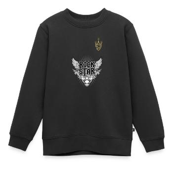 Rock Star - Kinder Premium Organic Sweatshirt - Schwarz - Vorne - AI Model Kid Female (0cm)
