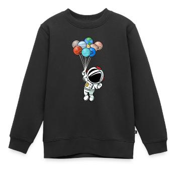 Astronaute - Sweat Premium enfant bio - noir - Devant - AI Model Kid Female (0cm)