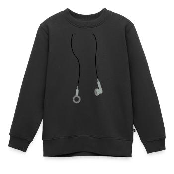 kopfhoerer3 - Kinder Premium Organic Sweatshirt - Schwarz - Vorne - AI Model Kid Female (0cm)