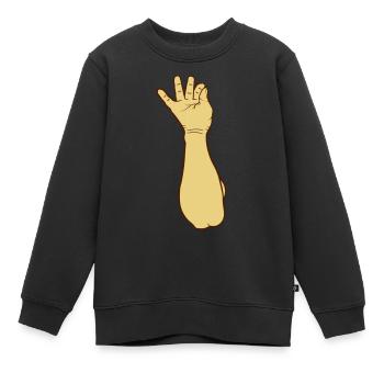 Salz streuen Hand - Kinder Premium Organic Sweatshirt - Schwarz - Vorne - AI Model Kid Female (0cm)
