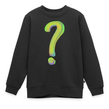 Fragezeichen - Kinder Premium Organic Sweatshirt - Schwarz - Vorne - AI Model Kid Female (0cm)