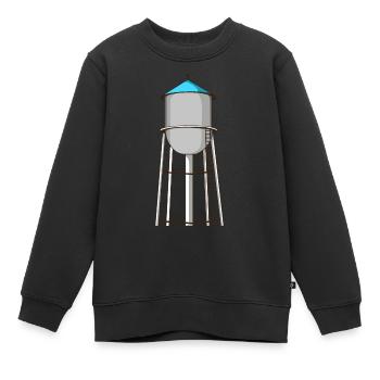 Tour d’eau - Sweat Premium enfant bio - noir - Devant - AI Model Kid Female (0cm)