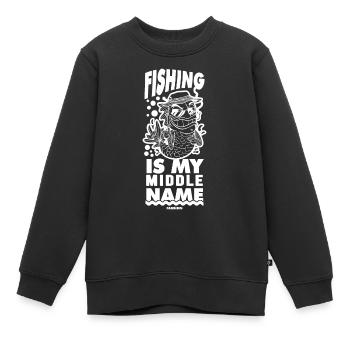 Angler - Kinder Premium Organic Sweatshirt - Schwarz - Vorne - AI Model Kid Female (0cm)