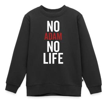 Pas d’Adam, pas de vie - Sweat Premium enfant bio - noir - Devant - AI Model Kid Female (0cm)