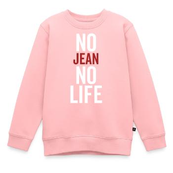 No Jean No Life - Kids Premium Organic Sweatshirt - rose - Front - AI Model Kid Female (0cm)