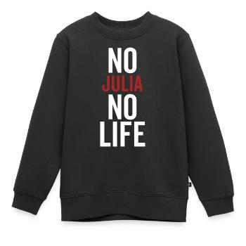 Nein Julia Kein Leben - Kinder Premium Organic Sweatshirt - Schwarz - Vorne - AI Model Kid Female (0cm)