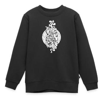 1984 - Kinder Premium Organic Sweatshirt - Schwarz - Vorne - AI Model Kid Female (0cm)