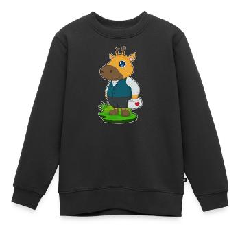 Trousse de premiers soins Giraffe Doctor - Sweat Premium enfant bio - noir - Devant - AI Model Kid Female (0cm)