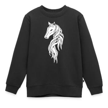 Schimmel - Kinder Premium Organic Sweatshirt - Schwarz - Vorne - AI Model Kid Female (0cm)