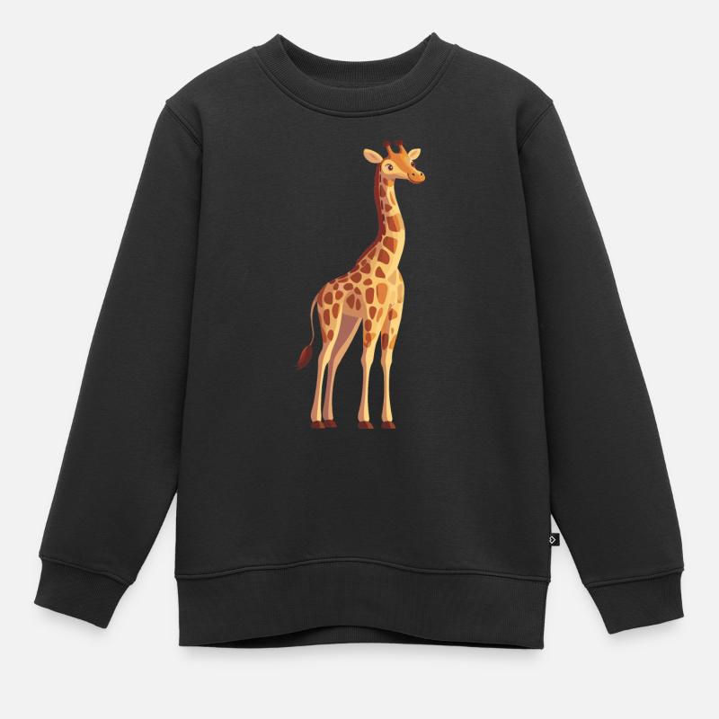 Giraffe - Kids Premium Organic Sweatshirt - black