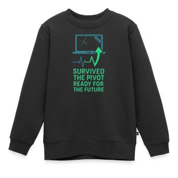 Startup-gründer Survivor Burnout Recover - Kinder Premium Organic Sweatshirt - Schwarz - Vorne - AI Model Kid Female (0cm)