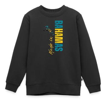 Hergestellt auf den Bahamas, geboren auf den Bahamas - Kinder Premium Organic Sweatshirt - Schwarz - Vorne - AI Model Kid Female (0cm)